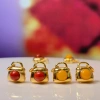 Natural old wax lock bag, small drip, diy jewelry accessories, crystal accessories, ancient method sand gold accessories, copper-plated real gold, high color retention Application Scenario